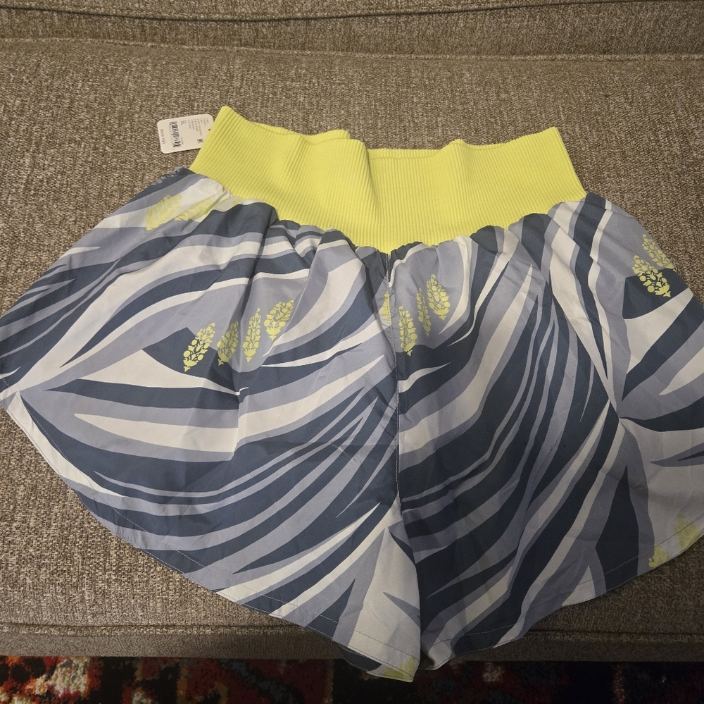 FP Movement by Free People Gray and Yellow Athletic Shorts